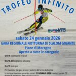 Trofeo Infinito 2026: sabato 24 gennaio la gara regionale notturna di slalom gigante