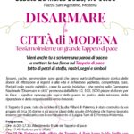 Disarmare la città di Modena: sabato 28 marzo in piazza Sant’Agostino tessiamo insieme un grande Tappeto di pace